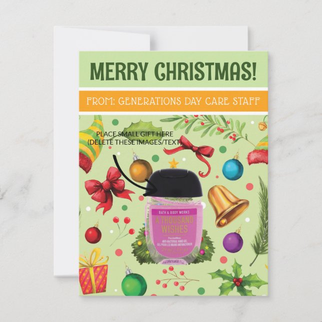 Cadeau de Noël personnalisé, cartes cadeaux (Devant)