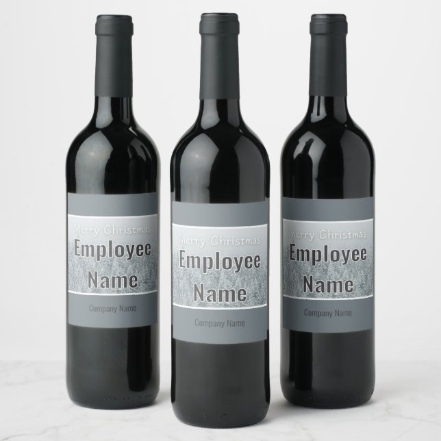 Cadeau de Noël pour Étiquette de vin employé (Bouteilles)