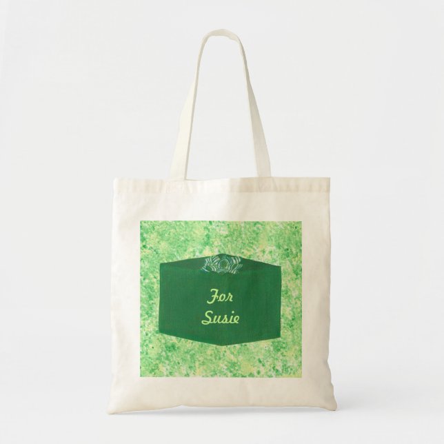 Cadeau de Noël vert avec sac personnalisé (Devant)