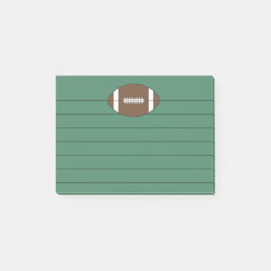 Cadeau de notes post-it de football vert