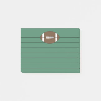 Cadeau de notes post-it de football vert