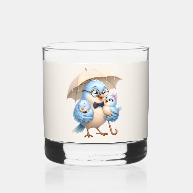 Cadeau de Papa Oiseau Verre à Whisky (Recto)