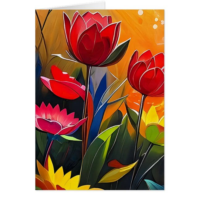 Cadeau de pensée avec fleurs (Devant)