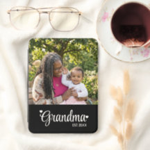 Cadeau de photo de grand-mère avec écriture établi