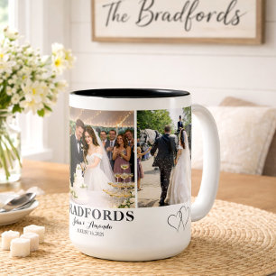Cadeau de photo de mariage pour jeunes mariés Mug 