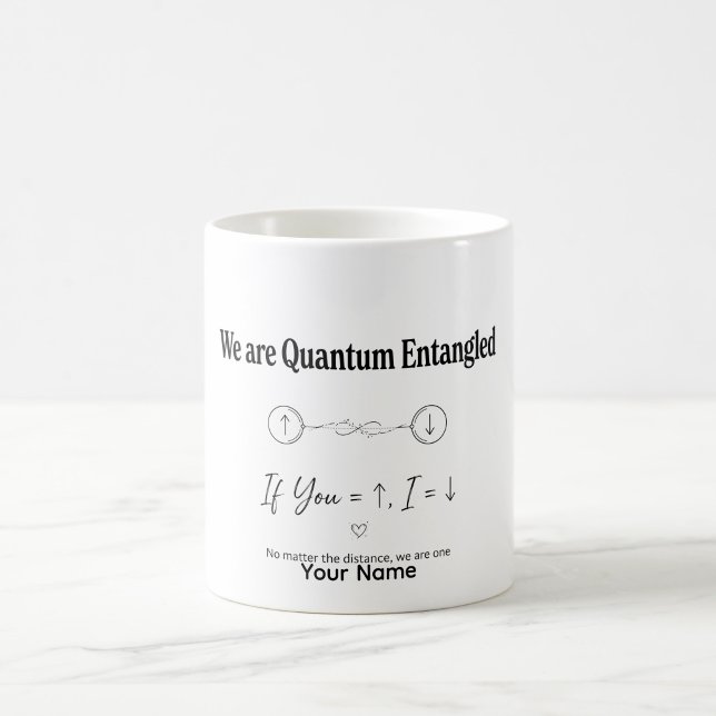 Cadeau de physique quantique Mug Amour Enchevêtrem (Créateur téléchargé)