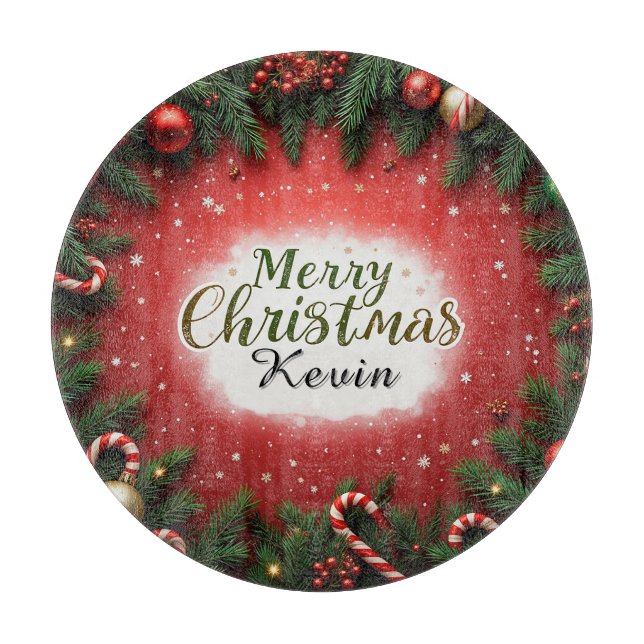 🎁Cadeau de planche à découper pour carte de Noël  (Devant)
