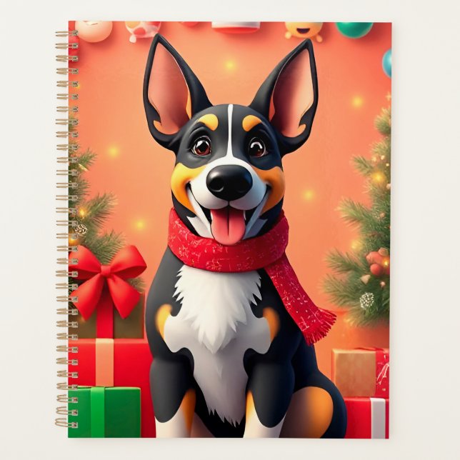 Cadeau de planificateur de Noël mignon pour chien  (Devant)