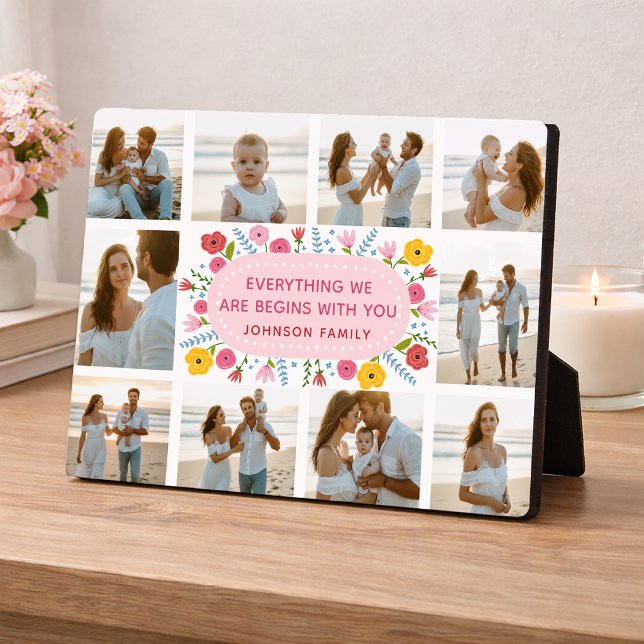 Cadeau de plaque photo personnalisée pour la famil (Family love and treasured memories
)