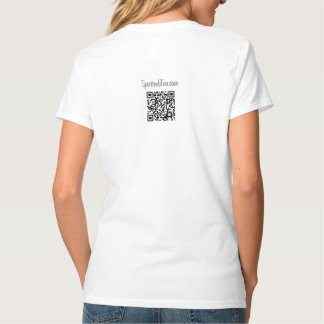 Cadeau de pomme, T-shirt à col V pour femmes, blan