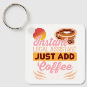 Cadeau de porte-clés café pour assistant juridique