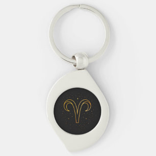Cadeau de porte-clés minimaliste en or Bélier Zodi