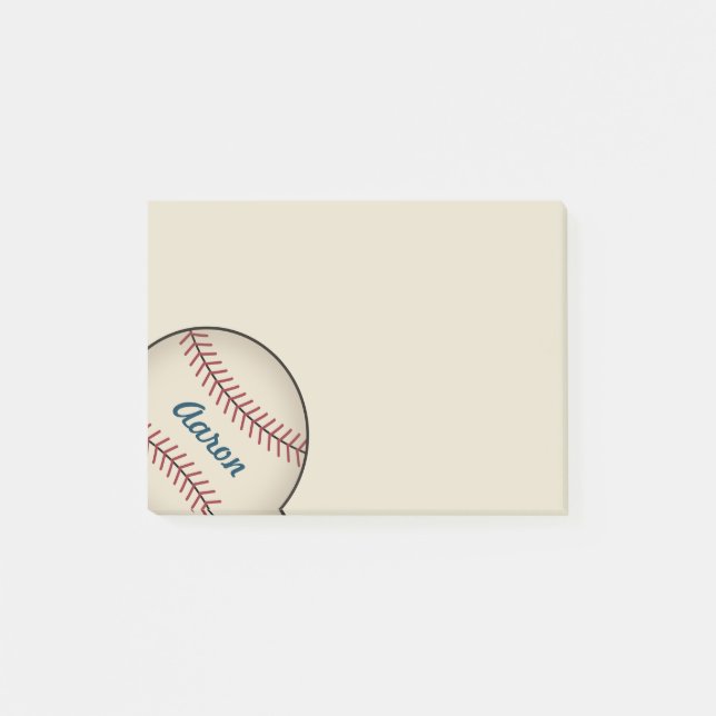 Cadeau de Post-It de sport de baseball personnalis (Devant)