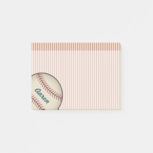Cadeau de Post-It rayés personnalisés de baseball