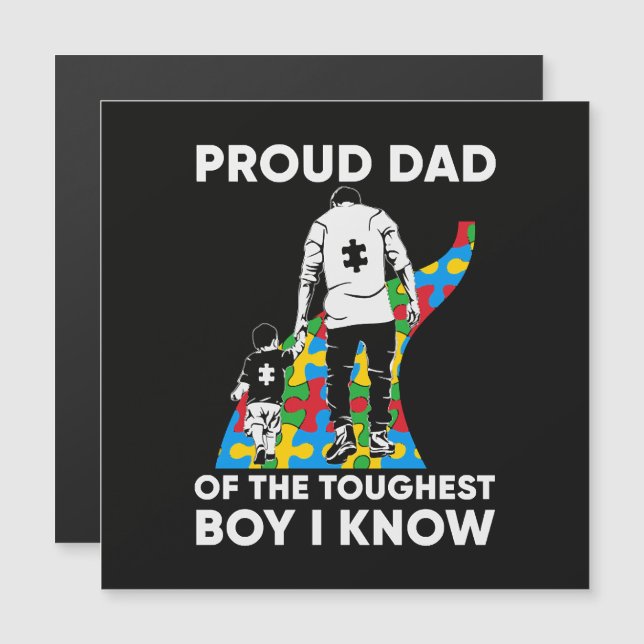 Cadeau de puzzle pour papa pour la sensibilisation (Devant / Derrière)