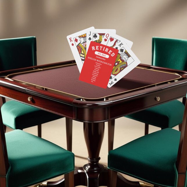 Cadeau de retraite de cartes à jouer classiques (Créateur téléchargé)