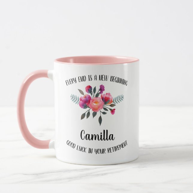 Cadeau de retraite pour femmes, ensemble mug et de (Gauche)