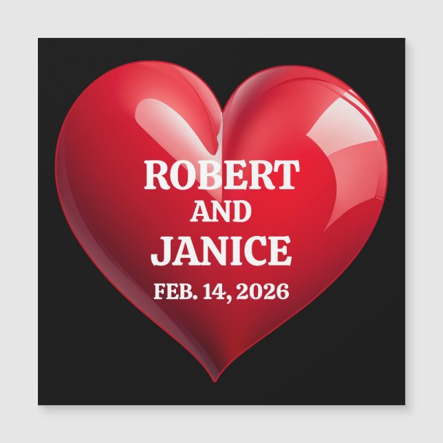 Cadeau de Saint-Valentin personnalisé cœur (Devant)