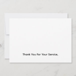 Cadeau de service militaire patriotique Merci aux