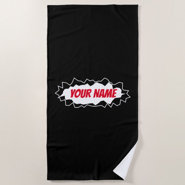 Cadeau de serviette de plage personnalisée avec de (Devant)