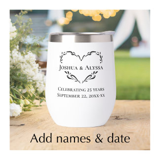 Cadeau de souvenir de jubilé de mariage avec texte