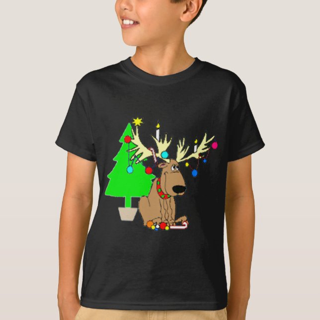 Cadeau de T-shirt de Noël de renne (Devant)