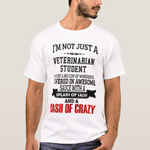 Cadeau de T-shirt étudiant vétérinaire/actuel, 