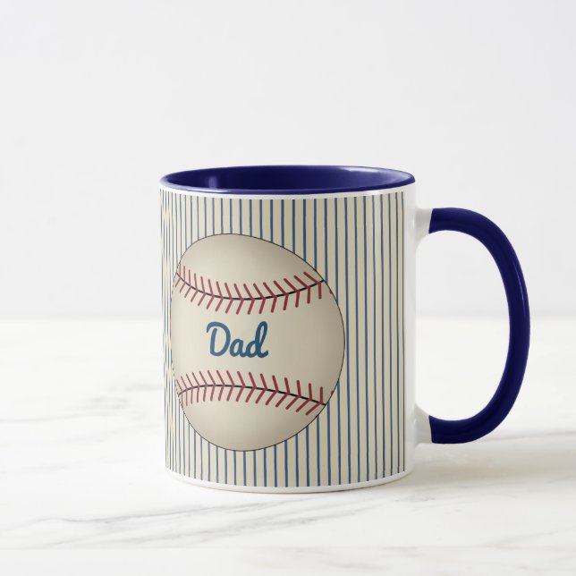 Cadeau de tasse à café de baseball pour papa (Droite)