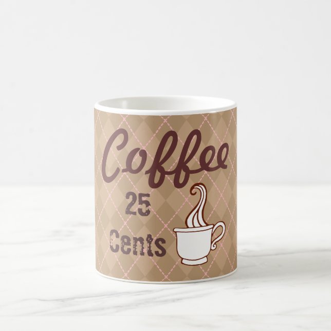 Cadeau de tasse à café de boutique de café rétro (Centre)