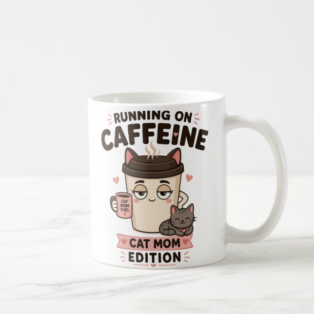 Cadeau de tasse à café pour maman de chat drôle fo (Droite)