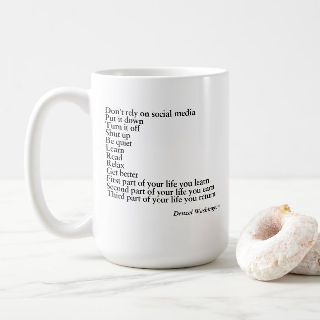 CADEAU DE TASSE AVEC CITATION, citation de denzel  (Avec donut)