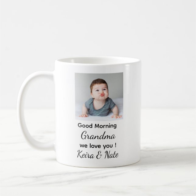 Cadeau de Tasse avec Photo et Message des Petits-e (Gauche)
