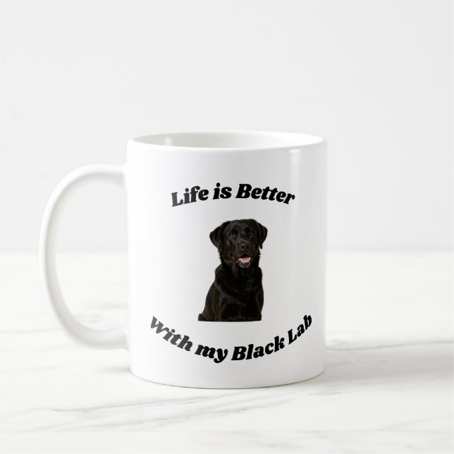 Cadeau de tasse Black Lab Retriever (Gauche)