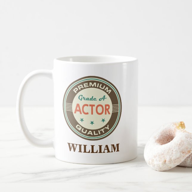 Cadeau de tasse de bureau personnalisé par acteur (Avec donut)