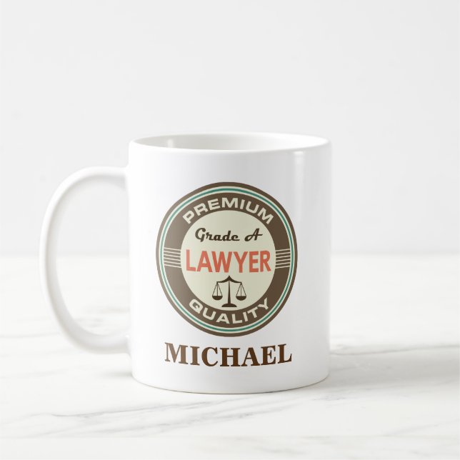 Cadeau de tasse de bureau personnalisé par avocat (Gauche)