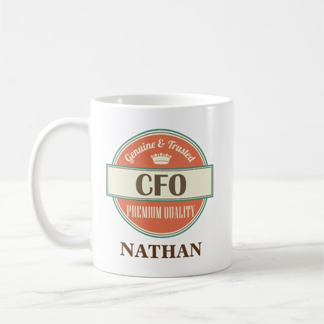 Cadeau de tasse de bureau personnalisé par CFO (Gauche)