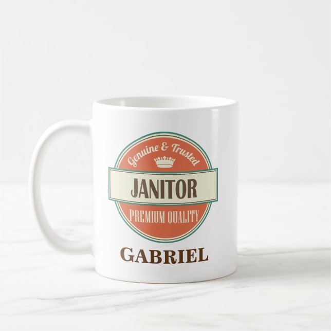 Cadeau de tasse de bureau personnalisé par portier (Gauche)