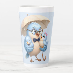 Cadeau de tasse de café familial Daddy Bird Latte