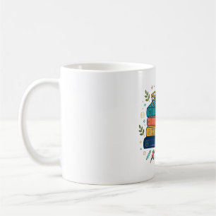 Cadeau de tasse de thé de pile de livres confortab