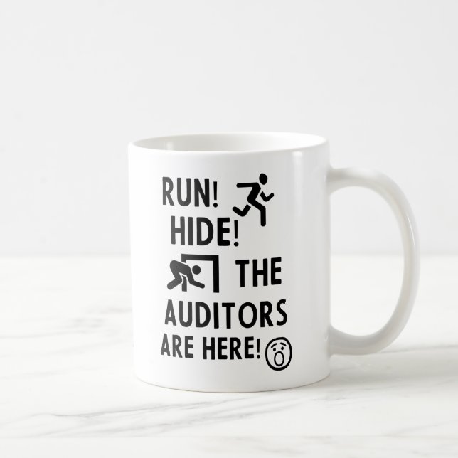 Cadeau de tasse de vérificateur comptable Fuir et  (Droite)