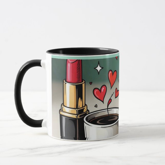 Cadeau de tasse esthétique pour filles Makeup and  (Gauche)