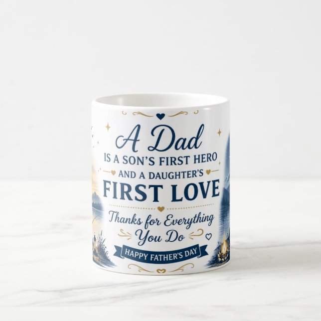 Cadeau de Tasse Joyeuse Fête des Pères (Centre)