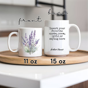 Cadeau de tasse lavande avec message personnalisé 