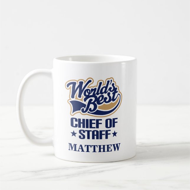 Cadeau de tasse personnalisé par chef du personnel (Gauche)