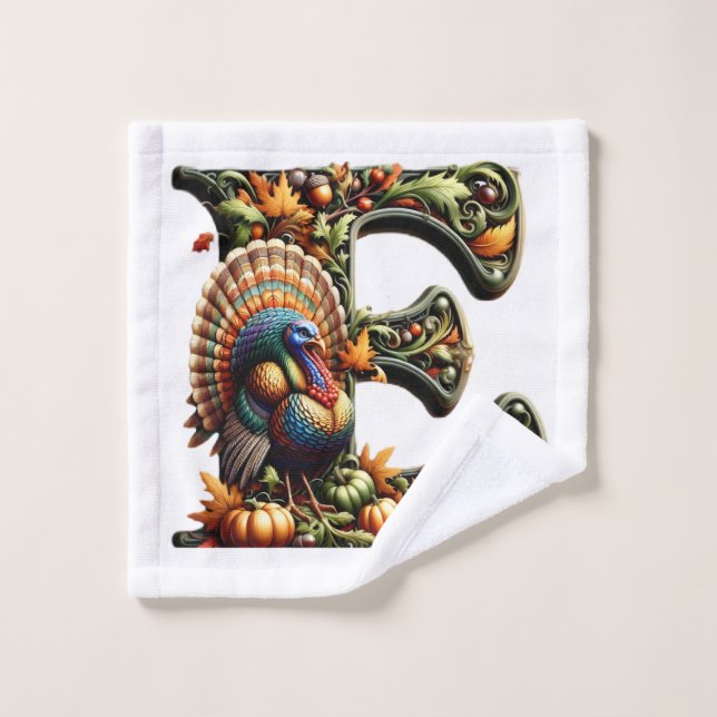 Cadeau de Thanksgiving avec la lettre E (Gant de toilette)