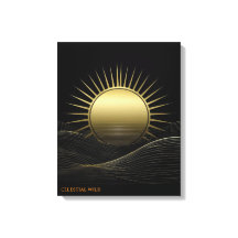 Cadeau de toile d'art minimaliste Soleil Horizon D