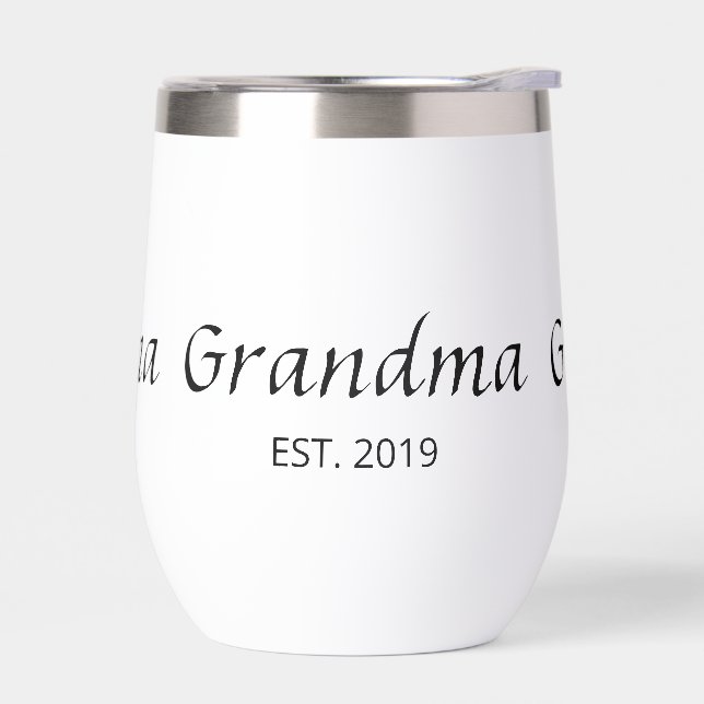 Cadeau de typographie établie grand-mère isolé  (Gauche)