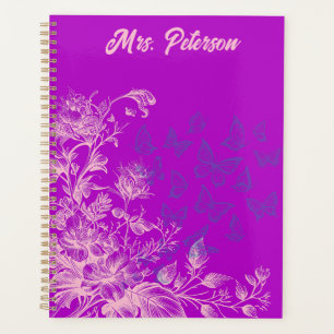 Cadeau de vacances pour enseignante papillon flora