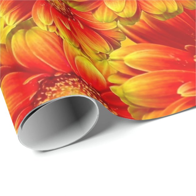 Cadeau Décor à fleurs 73 Papier à envelopper (Coin rond)