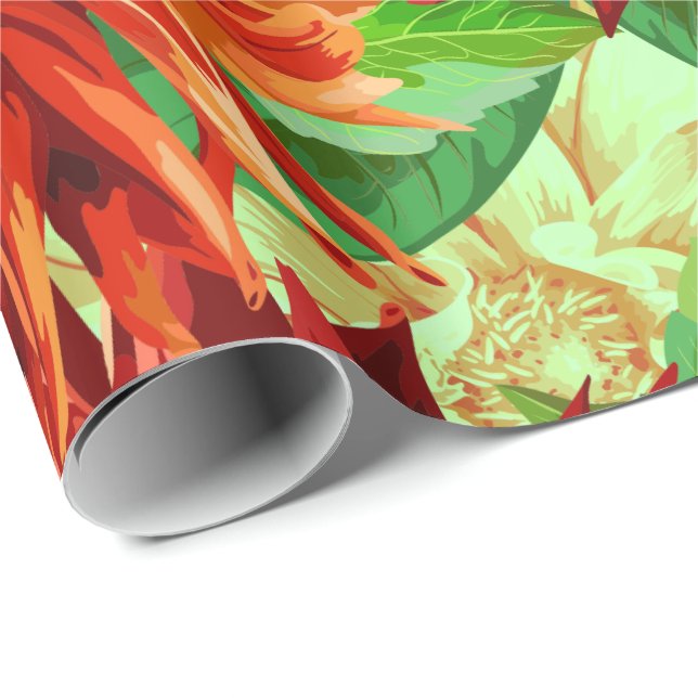 Cadeau Décor à fleurs 83 Papier à envelopper (Coin rond)